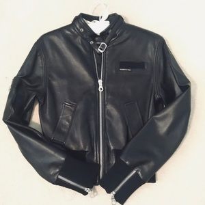 Leather Members Only Bomber Jacket